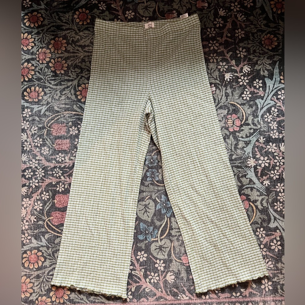 Aritzia Wilfred high waisted gingham print pants, size L.